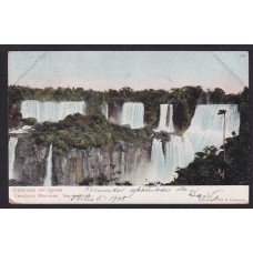 MISIONES CATARATAS DEL IGUAZU ANTIGUA TARJETA POSTAL 1905